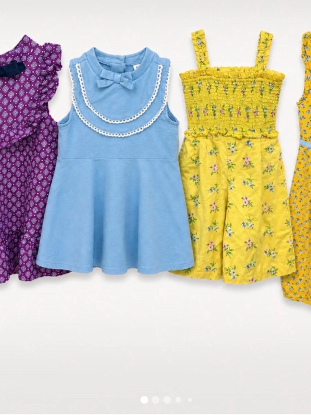 Janie and Jack Light Blue Bow-Trim Sleeveless Dress